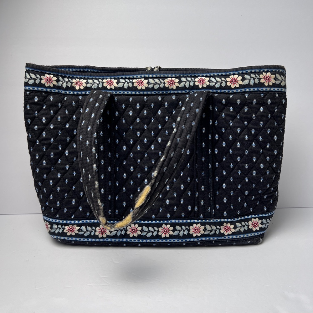 Vera Bradley Alpine Black Floral Toggle Closure Pocketbook - Picture 5 of 12
